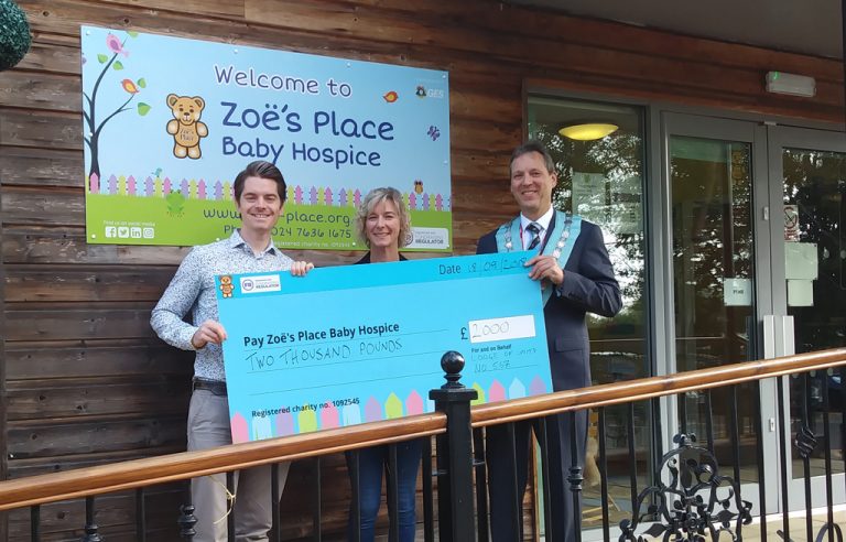 Read more about the article £2,000 Donation to Zoё’s Place
