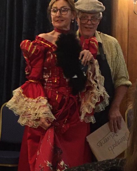 Sugar and Spice murder Mystery - Sophia Baker as Delphinia and John Thorn as Willie Mackintosh with 